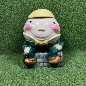 Vintage Brush W18 Humpty Dumpty Cookie Jar Winton 1950s Yellow Hat USA